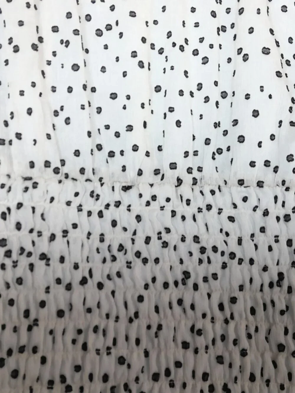 Peasant Top by Anthropologie White W/ Black Polka Dot Boho On / Off Shoulder  S - Picture 7 of 9